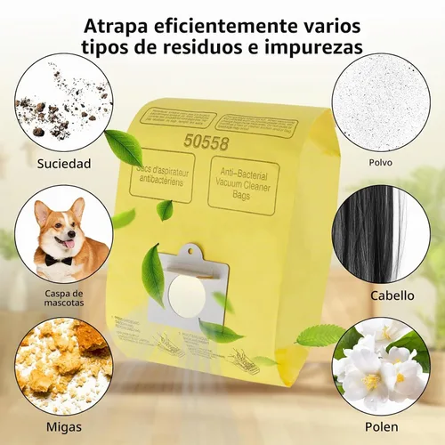 Vista 4 de Bolsas para aspiradora Kenmore Canister Tipo C/Q 50555 50557 50558 y Tipo C-5, 10 unidades de Improvedhand