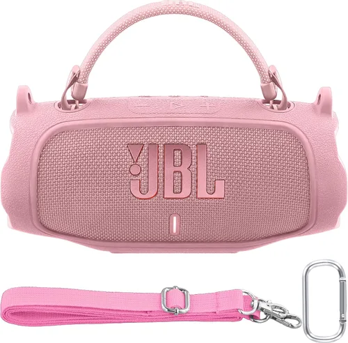 Vista 66 de Funda de silicona compatible con JBL Charge 5 Altavoz Bluetooth portátil impermeable (Cubierta de silicona negra)
