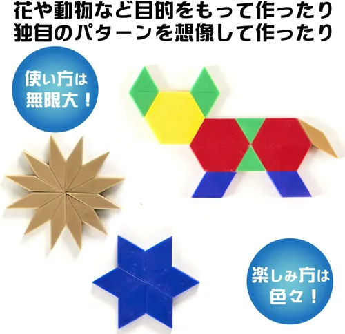 Vista 4 de Learning Resources Plastic Pattern Blocks 250 Set - Classroom Must Haves, Math Teaching Tools, Homeschool Supplies, Math Manipulatives