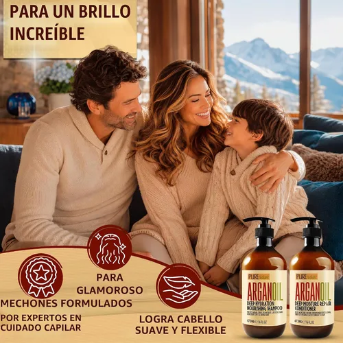 Vista 5 de Champú y acondicionador de argán marroquí PURE NATURE