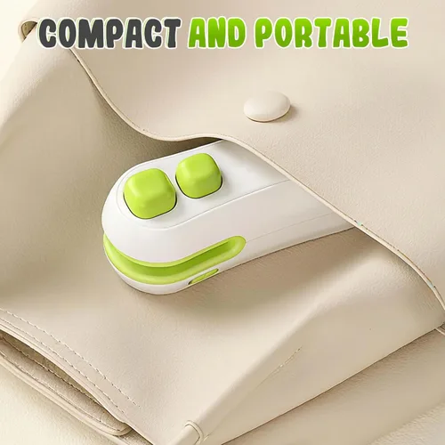 Vista 7 de Mini sellador de bolsas, sellador térmico 2 en 1 y cortador, máquina reselladora portátil de mano para bolsas de plástico, aperitivos, 2 Mezcla