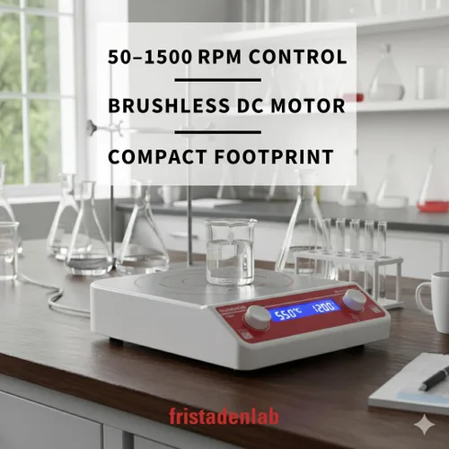 Vista 6 de Fristaden Lab Agitador magnético – Mezclador digital de laboratorio de gran capacidad 15 L, velocidad variable, motor duradero con pantalla LCD