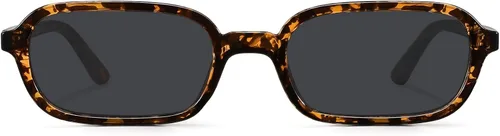 Vista 4 de WOWSUN Lentes de sol rectangulares retro para mujer, pequeños, de moda de los años 90, con protección UV400