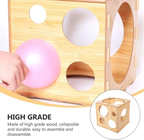 Vista 4 de Operitacx Caja de medición de cubo de globos, herramienta de medición precisa de globos para decoraciones y arcos, fácil de montar y almacenar hecha