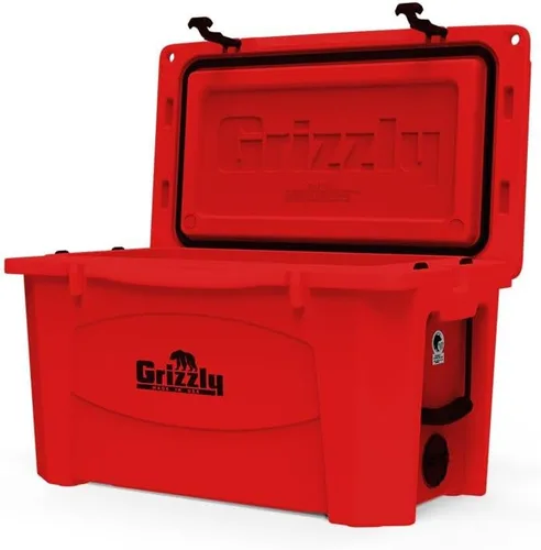 Vista 3 de Grizzly Coolers Refrigerador de 6 cuartos Rojo
