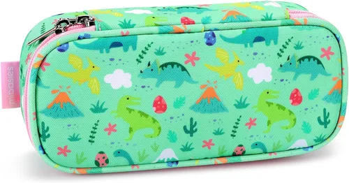 Vista 13 de mibasies - Lapicera para niñas, estuche con divisiones múltiples para lápices, diseño de fresas color rojo
