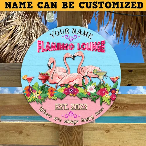 Vista 4 de Letreros de flamenco personalizados impresos en toda la superficie, 8 x 8 pulgadas, 12 x 12 pulgadas, 18 x 18 pulgadas, letrero de flamenco, letrero