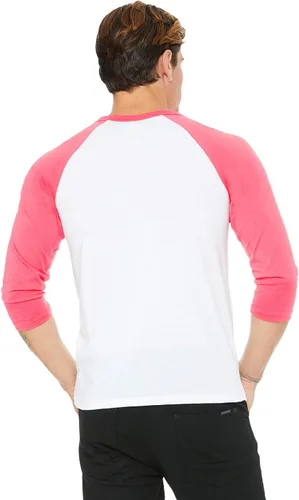 Vista 3 de Bella Canvas Camiseta de béisbol de manga 34 (3200)
