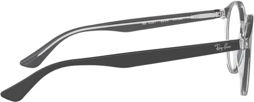 Vista 4 de anteojos Ray-Ban óptico Rx 53612034parte superior negro sobre transparente