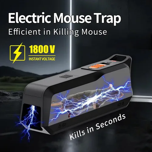 Vista 2 de Paquete de 2 Trampas Electrónicas para Ratones, Trampa Eléctrica Eficaz para Ratones Zapper con Diseño Seguro para Mascotas y Eliminación sin
