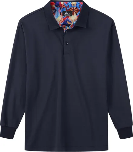 Vista 3 de SCODI Polo de manga larga para hombre casual polo de golf camiseta con cuello diario camiseta deportiva de tenis