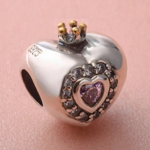 Vista 3 de Abalorios para el día de San Valentín de plata de ley 925, flecha de cupido, te ama, amante abrazarse, trébol de cuatro hojas, rosa, corazón