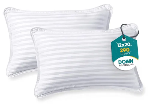 Vista 13 de Utopia Bedding Almohada para niños pequeños (Lavanda, paquete de 2), almohadas de 13x18 para dormir, funda de mezcla de algodón suave