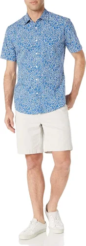 Vista 5 de Tienda Essentials - Camisa de popelina de manga corta de ajuste regular para hombre