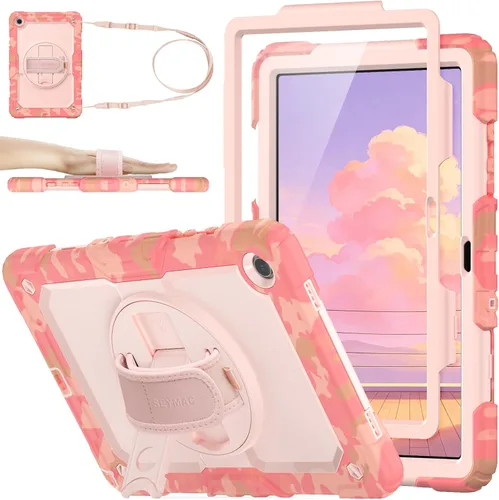 Vista 25 de SEYMAC stock Funda para Samsung Galaxy Tab A8 de 10.5 pulgadas, funda de protección contra caídas de cuerpo completo con protector de pantalla