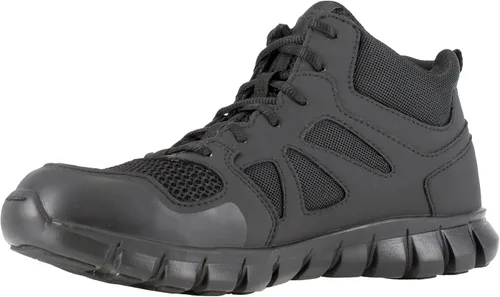 Vista 4 de Reebok Mens Sublite Cushion Mid Eléctrica Soft Toe TrabajoDeber - Negro