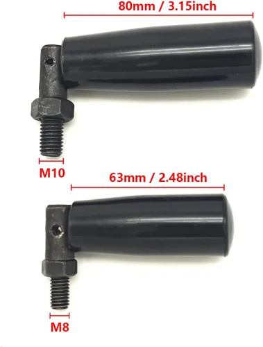 Vista 2 de Mango giratorio de nailon con tornillo de rosca macho M8 M10, parte plegable, mango giratorio, perilla de plástico para máquina de molienda de torno