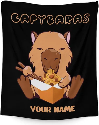 Vista 11 de Capybara - Manta de regalo de 30 x 40 pulgadas, manta de franela de felpa suave y cálida para sofá, cama y sofá
