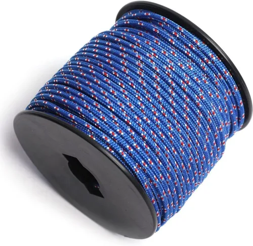 Vista 7 de Cuerda de nailon trenzada sólida de 1/8 pulgadas (3mm) de 164 pies, 5 hebras, paracord, cuerda delgada para manualidades, multiusos, resistente a