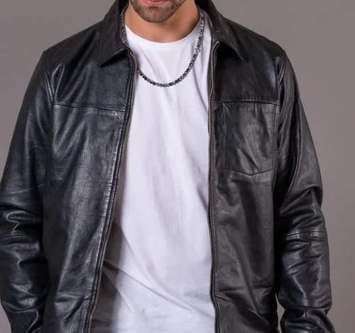 Vista 2 de GAVU Collar de cruz con cuentas de cristal de 0.236in para hombre