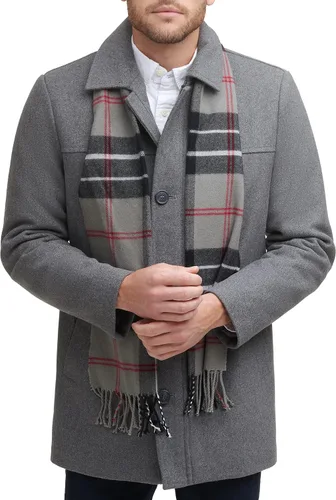 Vista 8 de Dockers Abrigo Weston de mezcla de lana con bufanda para hombre (regular y grande y alto)