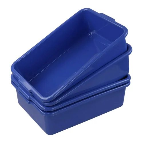 Vista 7 de Hespama 4 paquetes de 13 l comercial Bustub, caja de mano para lavabo, color azul