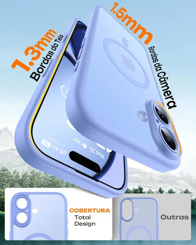Vista 940 de TOCOL Funda para iPhone 11, compatible con Magsafe, protección completa de cámara, imanes integrados, protección contra caídas, funda translúcida