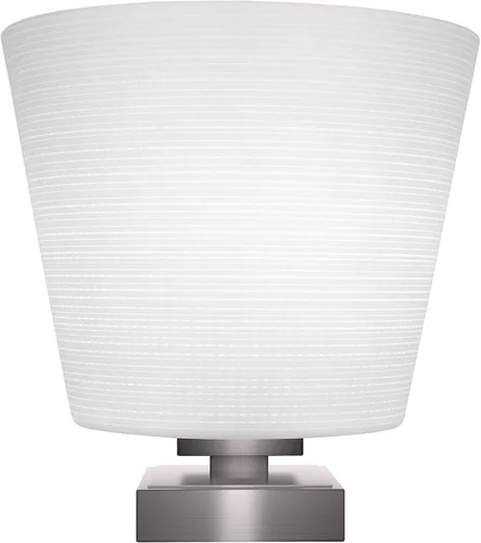 Vista 30 de Toltec Lighting Luna Accent - Lámpara de mesa, acabado grafito, cristal cuadrado de burbujas ahumadas de 3.5 pulgadas