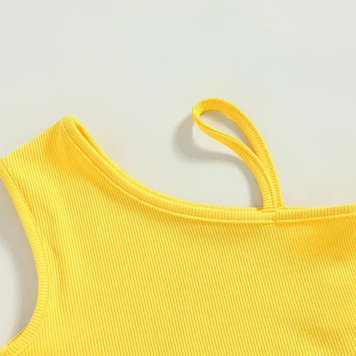 Vista 66 de TheFound Trajes de verano para niñas pequeñas, sin mangas, de punto acanalado, halter, pantalones cortos, ropa para recién nacidos, conjunto de 3