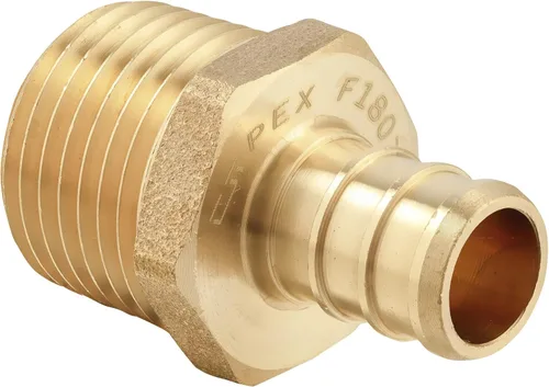 Vista 14 de (Paquete de 2) EFIELD Barb Crimp Pex Adaptador Macho NPT de 3/4 Pulgada x 3/4 Pulgada, Accesorio de Latón, ASTM F1807, (PEX1807021-2PCS)