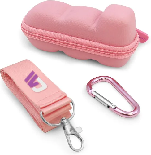 Vista 5 de CASEMATIX Estuche de viaje para inhalador de asma rosa, incluye solo estuche