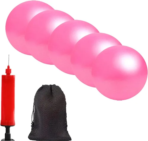 Vista 14 de Mini pelota de yoga de ejercicio de pilates, pelota de yoga inflable pequeña de 6 pulgadas, equipo de entrenamiento básico y terapia física