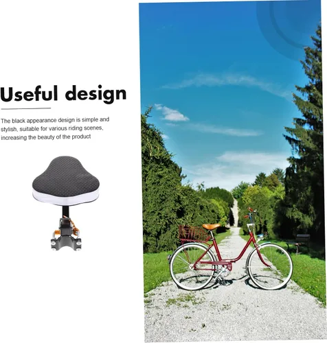 Vista 8 de Accesorio de asiento de bicicleta de montaña, versátil asiento de bicicleta para niños y niñas, características de seguridad de comodidad