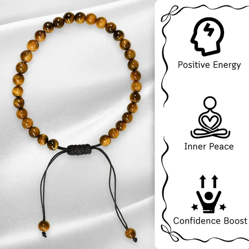 Vista 78 de Amazing Gemstone Crystal Anklet Ankle Bracelets for Women - Waterproof Beaded Healing Crystal Anklets, Plus Size Chakra Gemstone Bead Anklet
