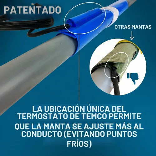 Vista 5 de TEMCo TH4003 - Dobladora de manta térmica de conducto de PVC 3 1/2"-4