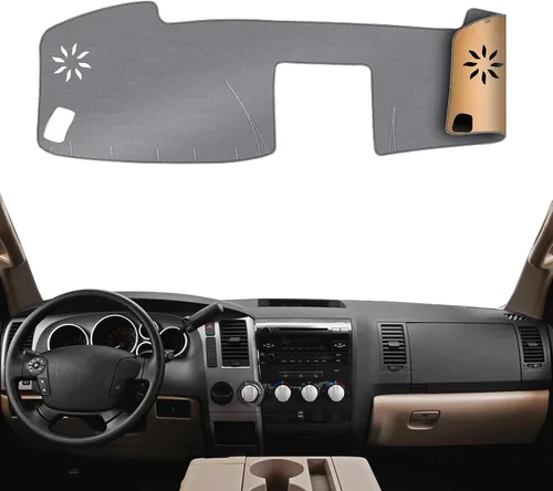 Vista 9 de Cubierta de Tablero Alfombrilla de Salpicadero Compatible con to-yota 4Runner 2009-2003 (para Conducción a la Izquierda), Alfombrilla de Tablero