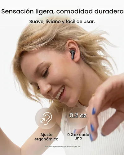 Vista 5 de Soundcore Anker P42i Wireless Earbuds with Adaptive ANC for Daily Noise Black