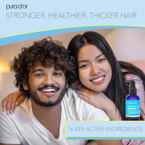 Vista 7 de PURA D'OR Terapia de adelgazamiento del cabello, mascarilla de biotina hidratante intensa, paquete de 8 (9.6 onzas) + terapia del cuero cabelludo