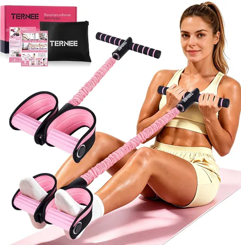 Vista 10 de Pedal Resistance Bands with Handles Working Out Exercise Equipment for Legs
