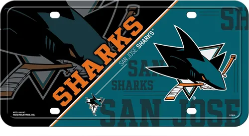 Vista 24 de Rico Industries NHL Hockey Split Metal Auto Tag 6" x 12" - Great for Truck/Car/SUV