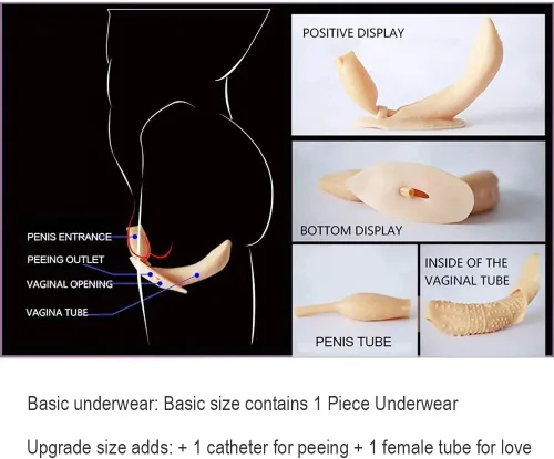 Vista 7 de RIYAFA Bragas Crossdresser Pantalones de silicona para ocultar Gaff Boxer Calzoncillos Hombres Tanga para Cosplay Transgénero Drag Queen-NudeRopa
