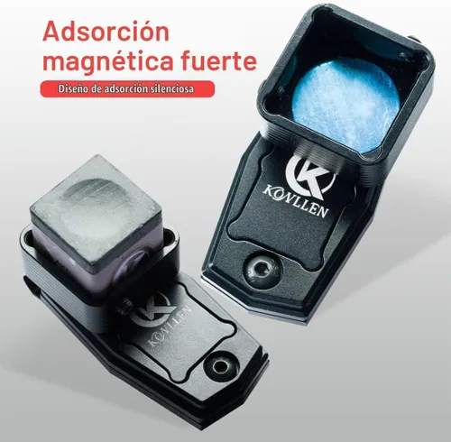 Vista 4 de KONLLEN Soporte magnético de tiza de piscina Clip de cinturón de aleación de aluminio Negro