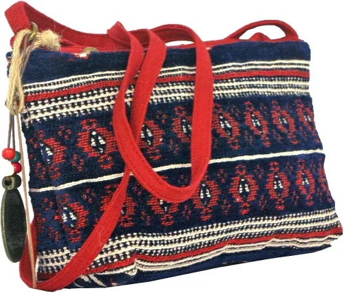 Vista 2 de Boho Chick Crossbody Bolsa de hombro tela de Tribal