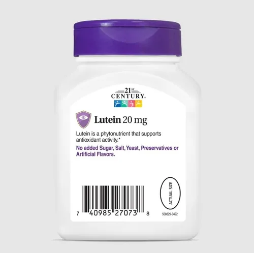 Vista 4 de 21st Century Luteína 20 mg cápsulas blandas - 60 unidades, paquete de 3