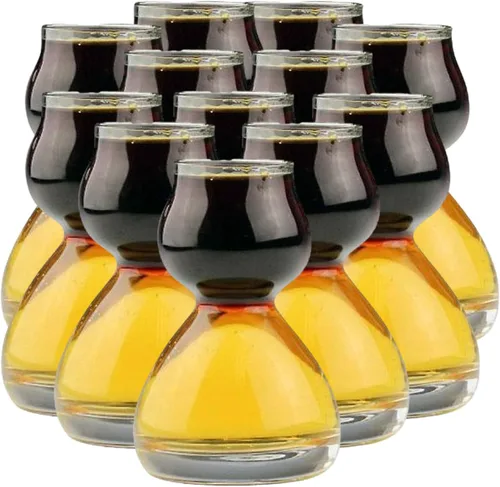 Vista 9 de QUAFFER Vaso de chupito de doble burbuja en capas de PLÁSTICO – Vaso de chupito transparente para chupitos suaves y sabrosos – Divertidos y únicos