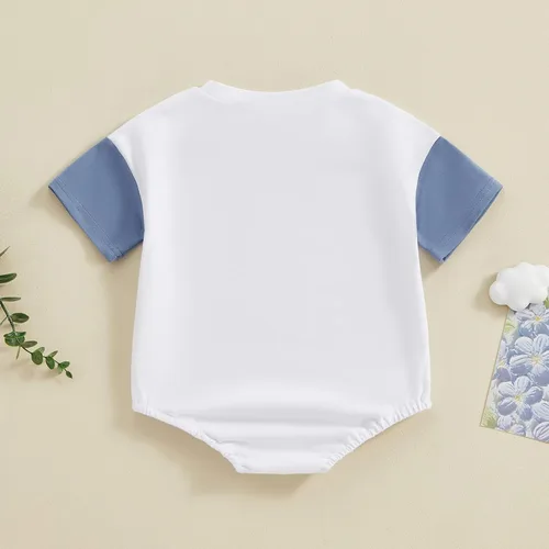 Vista 3 de Omkzanbi Big Brother Little Brother - Traje a juego en My BigLil Bro Era Romper camisa pantalones cortos para correr, 2 piezas de ropa de verano