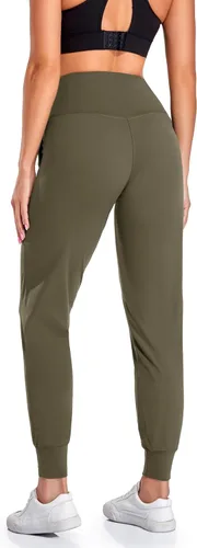 Vista 22 de Oalka - Pantalones deportivos para mujer, con cintura alta y bolsillos, para hacer deporte, yoga y entrenar