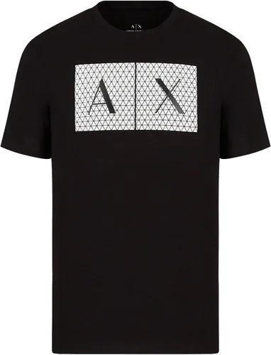 Vista 2 de Armani Exchange Camiseta con logotipo de cuello redondo para hombre