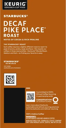 Vista 5 de Starbucks Café descafeinado Pike Place Keurig (100684)