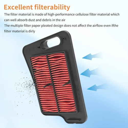 Vista 6 de AHL Filtro de aire 13781-05H00-000 compatible con SUZUKI AN400 BURGMAN 2007-2017/AN400 Burgman (ABS) 2011-2012/AN400 Z Burgman Executive (ABS)